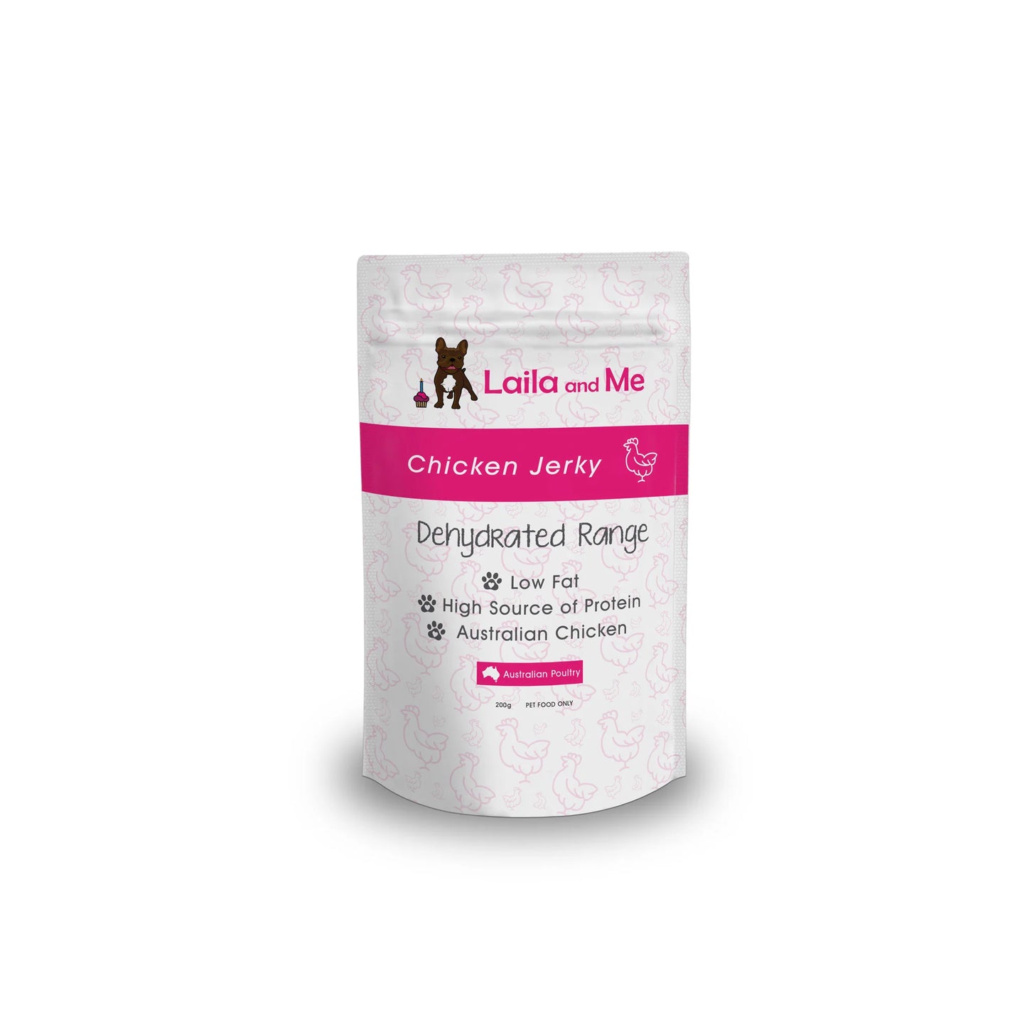 Dehydrated Australian Chicken Jerky Dog Treat 80g | Laila & Me