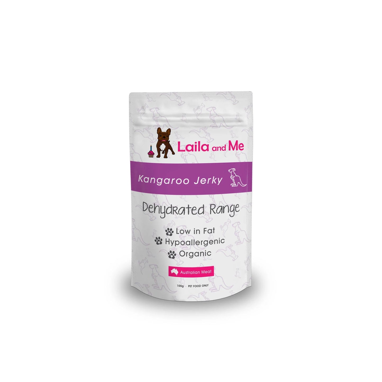 Dehydrated Kangaroo Jerky Dog Treat - 80g | Laila & Me