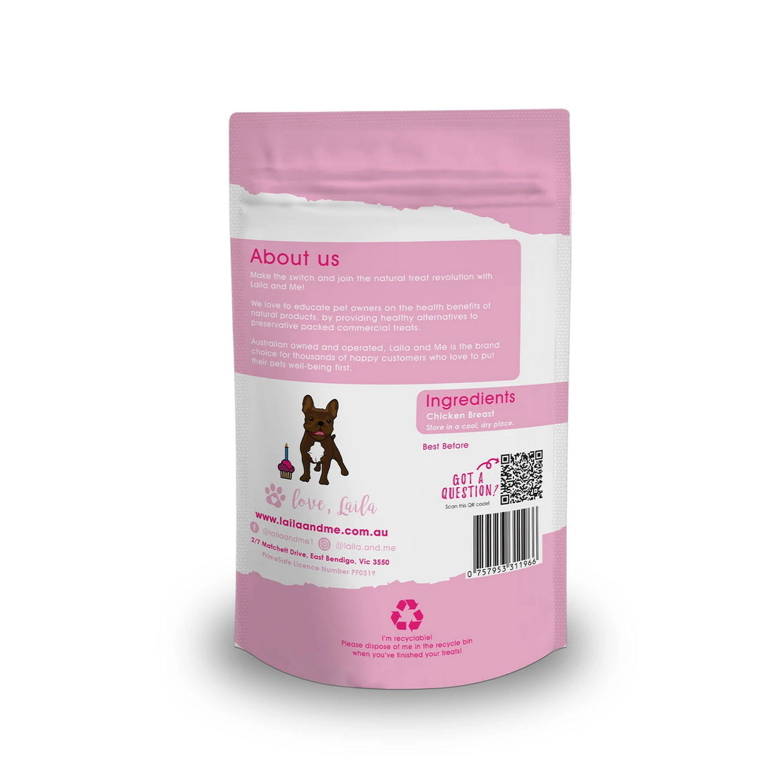 Freeze Dried Chicken Breast 60g | Laila & Me