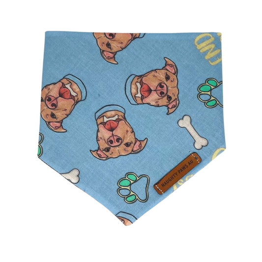 “END BSL" Pet bandana (BLUE)
