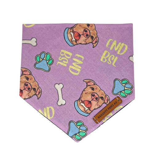 “END BSL" Pet bandana (PURPLE)