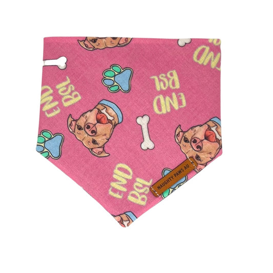 “END BSL" Pet bandana (PINK)