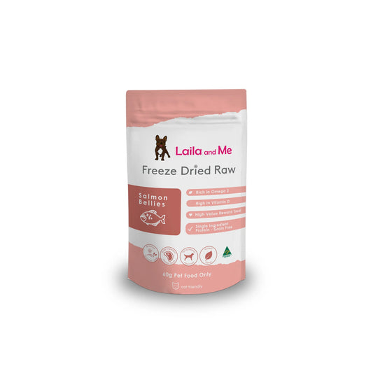 Freeze Dried Raw Australian Salmon Bellies 60g | Laila & Me