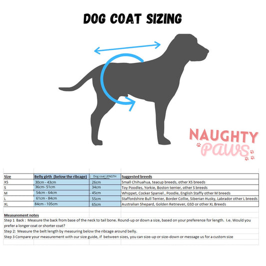 "Amalfi" Water Resistant Handmade Dog coat