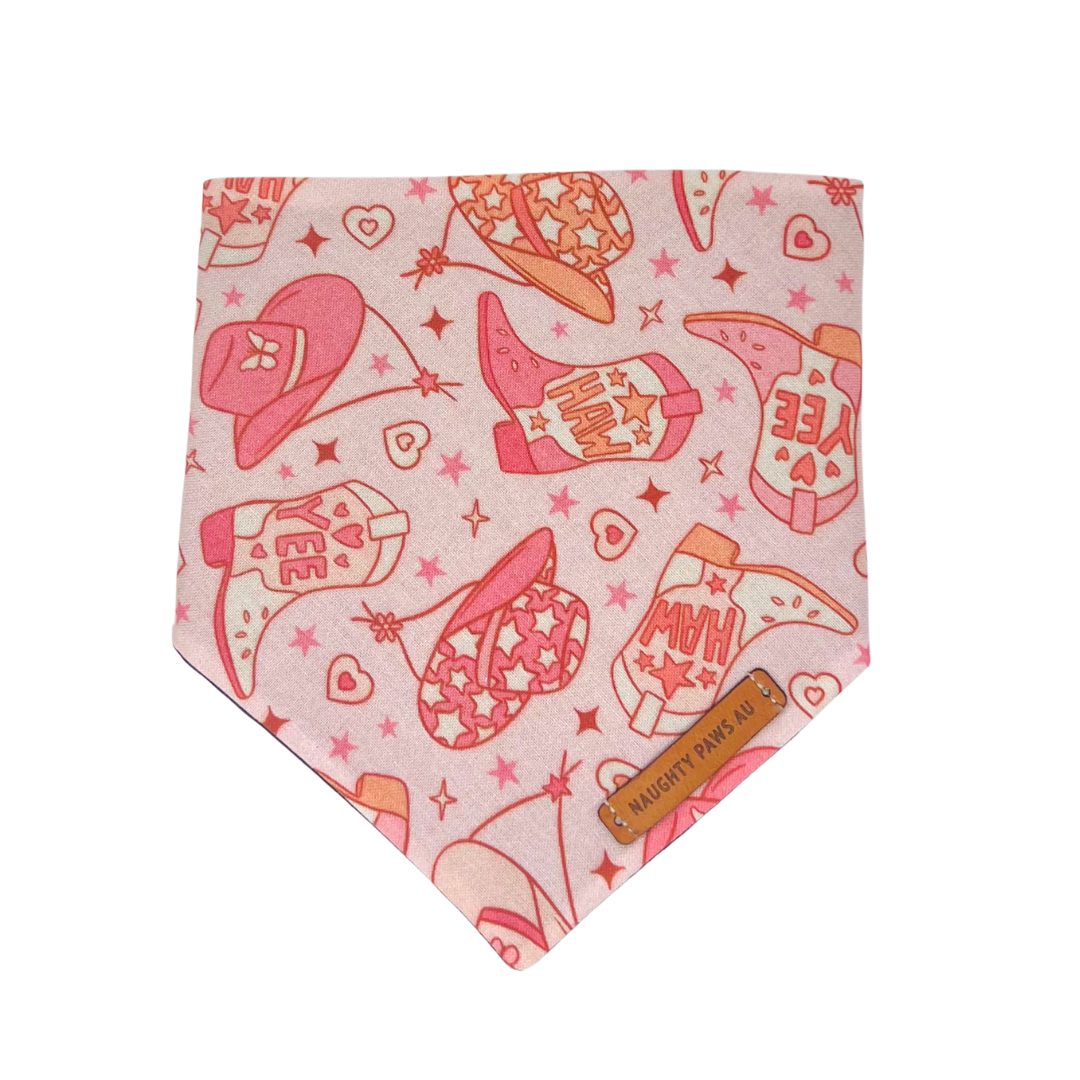 "Sparkles & Saddles" Pet bandana