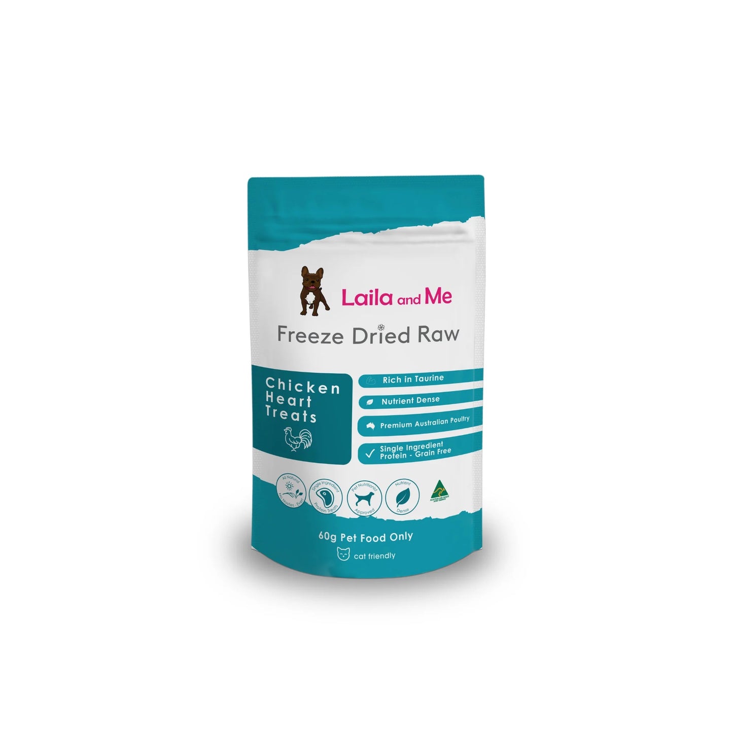 Freeze Dried Chicken Hearts 60g | Laila & Me