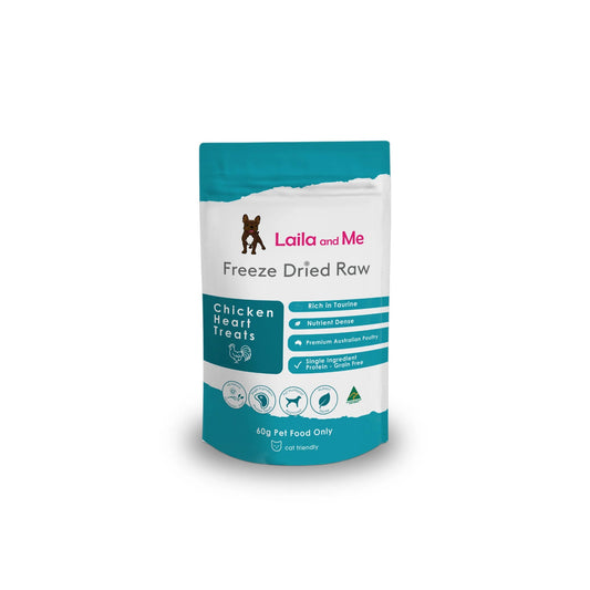 Freeze Dried Chicken Hearts 60g | Laila & Me