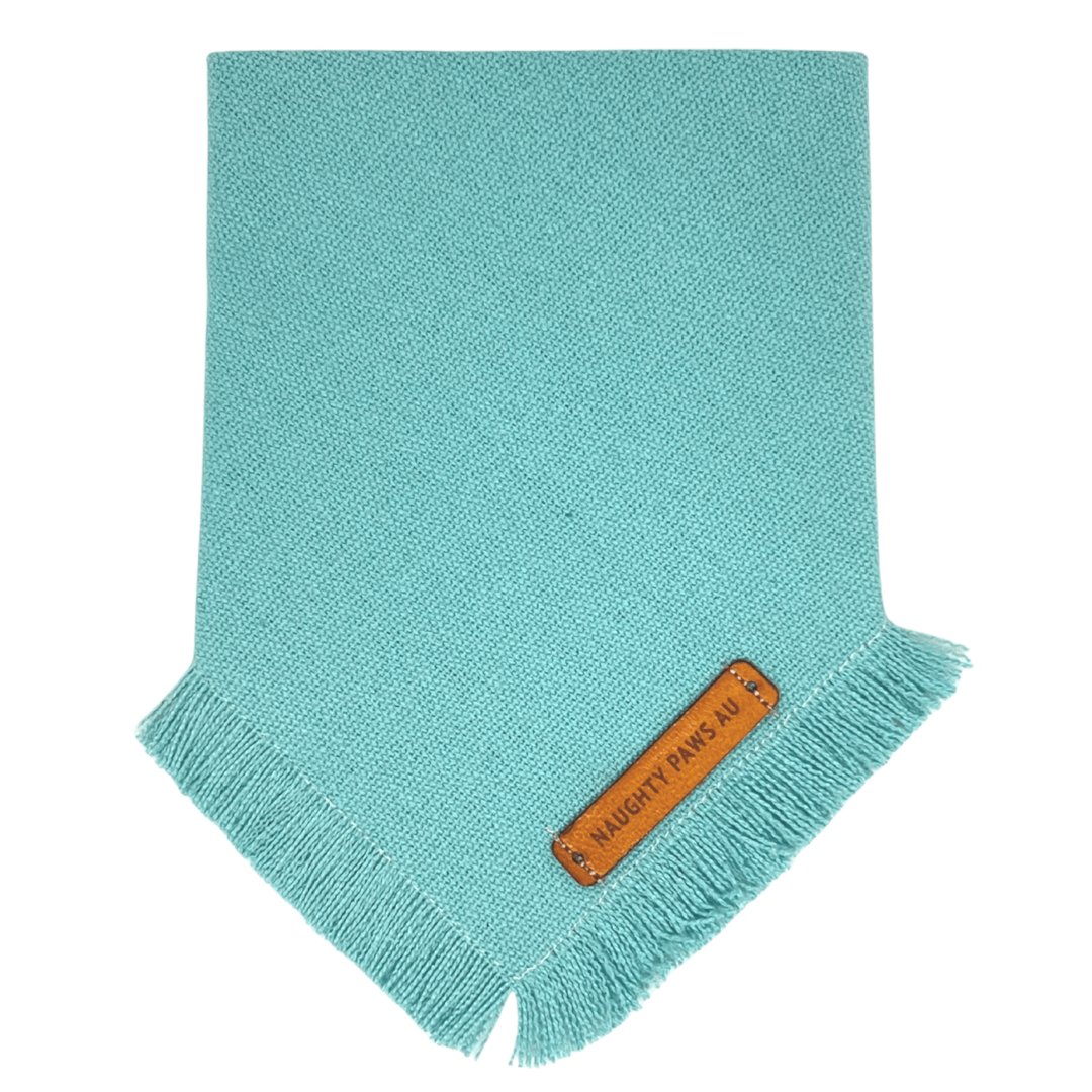 "Ocean" frayed pet bandana