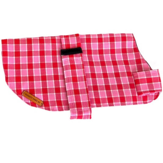 "Strawberries & Cream" Handmade Dog coat